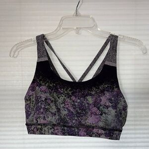Lululemon Size12 Women's Purple and Black Sports Bra